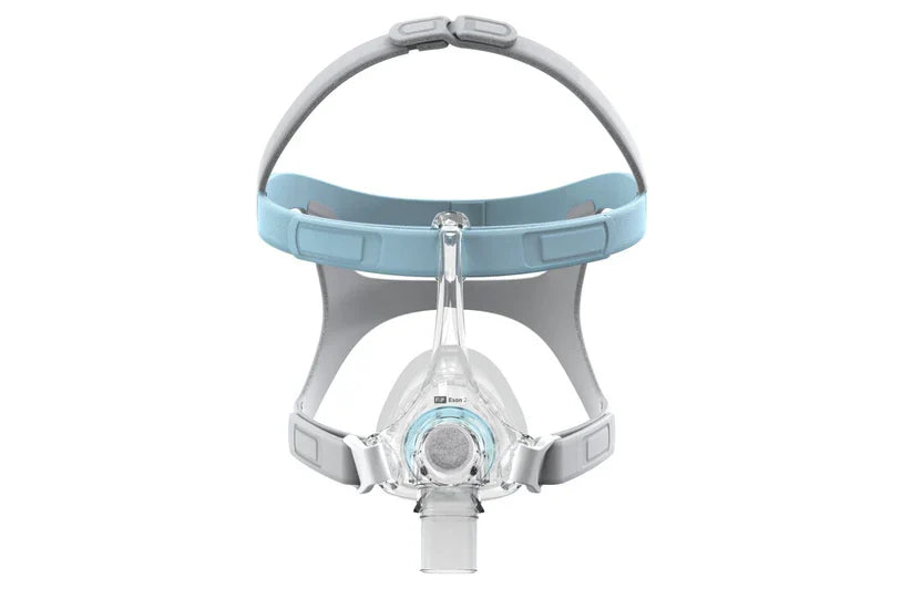 CPAP mask with a white background