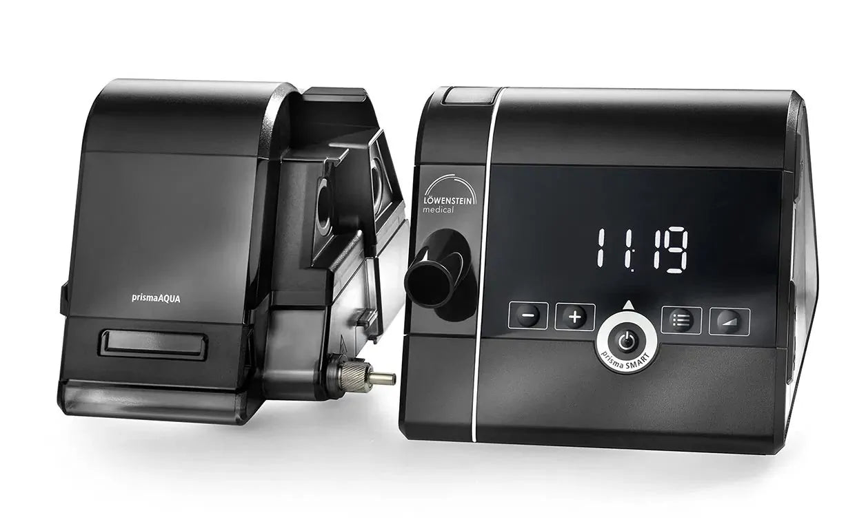 Black water pump with digital display on a white background